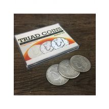 Triad Coins (Morgan Gimmick) by Joshua Jay Magic Tricks Gimmick Change Three Coin Magic Close Up Illusions Props Mentalism Fun