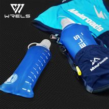 WRELS Bottiglia d'acqua pieghevole per morso in silicone per esterni Corsa da campeggio Escursionismo Viaggi Comoda bottiglia d'acqua 150ml 500ml 250m