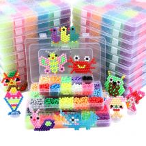 36 Farben Wasserperlen klebriges Perler-Steckbrett-Set Sicherungspuzzle Beadbond Lernspielzeug DIY 300 Stück/jede Farbe