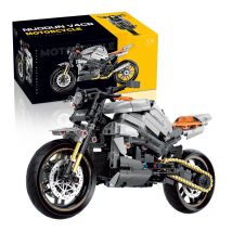 Neue 1:8 Stadt Motorrad Modell MOC Bausteine Moto Fahrzeug Technische Ziegel Geburtstag Geschenke Spielzeug für Kind Jungen Kinder Erwachsene