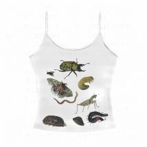 Sleeveless Women Punk Crop Vintage Girls Gothic Fairycore Corset Grunge Tank Emo Girls  2000s Y2k Style Print Tank Top