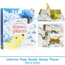 Usborne Peep Inside Snowy Places English Books Montessori Educational Parent-child Interaction Picture Book for Kids Baby