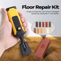 Professionelles Reparaturset für Laminatböden – Werkzeug zum Füllen von Harzwachs und Nahtwachsen mit stabilem Gehäuse für die Kratzerreparatur