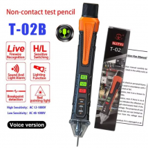 NJTY T02A Spannungsdetektor, elektrischer Stift, AC-Spannungsprüfer, intelligenter Haltepunkt-Finder, 12–1000 V, berührungslos, T02B, Sprachübertragung