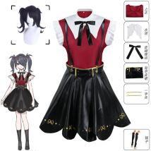 Spiel Needy Girl Overdose Cosplay Kostüm Perücke Schuhe Anime JK Uniform Leder Rock Set Abyss KAngel Ame Chan Cosplay Kostüm