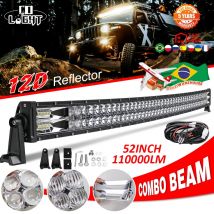 CO LIGHT 2 file 22 "32" 42 "52" Barra luminosa a LED 11000LM Luce da lavoro Combo Barra LED fuoristrada per 4x4 4WD SUV ATV Barca Camion UAZ 12V 24V