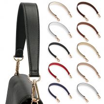 10 Farben PU-Leder Taschengurt Handtaschengriffe für Handtasche Kurzer Taschengurt Geldbörsengurt Goldene Schnalle Ersatztaschengürtelband
