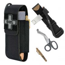 RHINO RESCUE-funda para torniquete con torniquete de Metal, tijeras, soporte para torniquete táctico, bolsa Molle para acampar