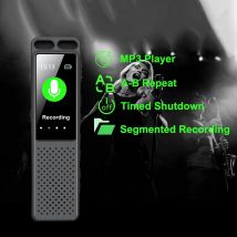Vandlion Mini Voice Recorder HiFi Recording Noise Reduction Large Battery Capacity Dictaphone with Activated Funtion MP3 Player