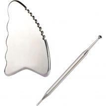 Edelstahl Gua Sha Massage gerät Gesichts werkzeug mit Akupunktur stift für die Lymph drainage des Körpers reduzieren Schwellungen Muskel therapie