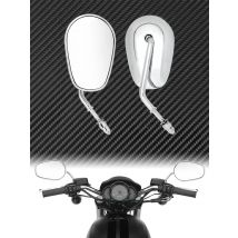 Motorcycle Rear View Side Mirror Chrome For Harley Touring Road King Softail Dyna Sportster XL 883 48 Street Bob Chopper Custom
