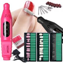 LULAA profesjonalny elektryczny do paznokci wiertarka narzędzia do Manicure Pedicure zestaw wierteł