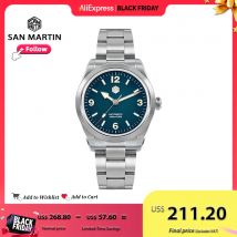 Orologio da uomo San Martin 38MM Sport Esplora Arrampicata NH35 Orologi meccanici automatici in acciaio inossidabile di marca Reloj 10Bar SN0107
