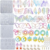 Schmetterling Anhänger Epoxidharz Form Ohrring Gießen Silikonform für DIY Schlüsselanhänger Halskette Handwerk Schmuckherstellung Zubehör
