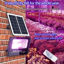 1/2PCS 35W Solar Wachsen Licht Volle Spektrum Solar Wachsen Flutlicht mit Fernbedienung Wasserdichte Phytolamp für blume Gemüse Sukkulenten