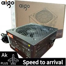 Aigo AK 500 W PC-Netzteil, Schwarz, Gaming, leiser 120 mm RGB-Lüfter, 24-polig, 12 V, ATX-Desktop-Computer-Netzteil für BTC
