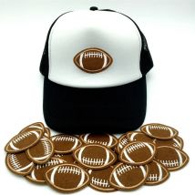 10/20 Stück dunkelbraune bestickte Fußball-Aufnäher, zum Aufbügeln/Aufnähen, Kleidungsreparatur – ideal für Jeans und Jacken