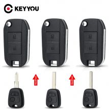 KEYYOU 1 pz versione modificata chiave auto pieghevole per Toyota AYGO per Citroen C1 C3 per Peugeot