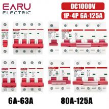 DC 1000V 1P 2P 3P 4P Solar Mini Leistungsschalter Überlastschutz Schalter6A ~ 63A/80A 100A 125A MCB für Photovoltaik PV System