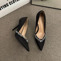 Spitze dünne Ferse sexy Bett Schuhe High Heel 7,5 cm oder 9cm Strass dünne Ferse Mode neue Heels Schuhe für Frauen Pumps