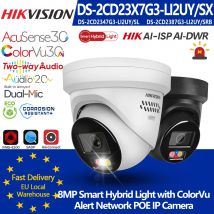 Hikvision DS-2CD2387G3-LIS2UY/SL DS-2CD2387G3-LIS2UY/SRB 8MP 4K Smart Hybrid Light ColorVu3.0 Acusense3.0 Telecamera IP di rete POE