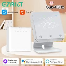 Tuya WiFi Wireless Thermostat Smart Home Battery/USB Powered Temperature Heating Controller For Gas Boiler Alexa Google Home