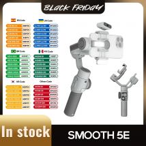 ZHIYUN Official CINEPEER SMOOTH 5E 3-Axis Phone Gimbal with LED Fill light AI tracking module Suitable for iPhone 16 Pro/Xiaomi