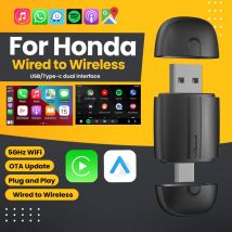 Drahtloser Android-Auto-Adapter CarPlay-Adapter Typ C 2-in-1 für Honda Accord Civic Ridgeline CR-V Pilot Odyssey Clarity Fit HR-V