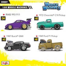 Maisto 1:64 Ford Pickup AUDI RWB Buick Chevrolet klassisches statisches Auto, Legierungsdruckguss-Automodell, Sammlung, Geschenkspielzeug