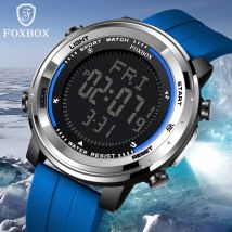 LIGE Digitaluhren Sport LED Taschenlampe Armbanduhren Herren 50m wasserdichte Uhr Digitallicht Stoppuhr Militäruhr Herren