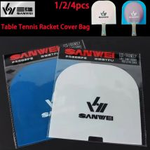 SANWEI Borsa protettiva per racchetta da ping pong Borsa protettiva in gomma da ping pong Materiale TPU Anti-polvere Anti-ossidazione Impermeabile 1/2/4 pezzi