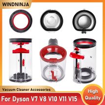 Ricambio Contenitore Polvere per Aspirapolvere Dyson V6 V7 V8 V11 V15 V10 V12Slim, Anello di Tenuta e Coperchio Base