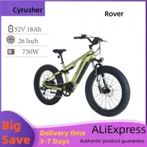 Cyrusher Rover adult E-bike 750W 52V 15.6Ah battery Electric Bike, 26-inch fat tire E-Mountain bike
