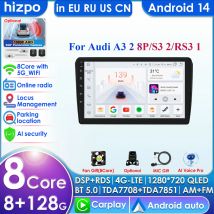 Carplay Auto 2Din Android Car Radio GPS for AUDI A3 8P S3 2003-2012 RS3 Sportback Navigation Multimedia SWC AM FM RDS DTV Cam-in