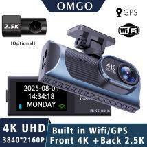UHD 4K 2160P Auto DVR Integrierte WiFi GPS Dashcam Loop Recording Dash Cam Fahren Recorder 2,5K Rückfahrkamera Unterstützt Geschwindigkeitsanzeige