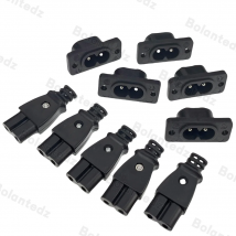 5/10 stücke C8 Stecker Steckdose C7 Weibliche Stecker Steckdose Eingebettet Elektrische Stecker Stecker 35mm * 15mm AC 2,5 A 5A 250 v