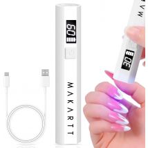 Makartt UV Light for Gel Nails: Handheld Mini UV LED Nail Lamp Portable Lumière Nail Dryer for Curing Gel Polish Nail Glue