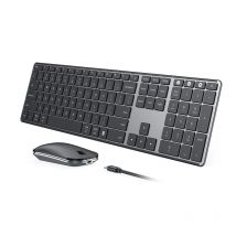 Tastiera e Mouse Bluetooth Wireless Seenda Combo tastiere e Mouse sottili ricaricabili Multi-dispositivo per Win MacBook Pro Air