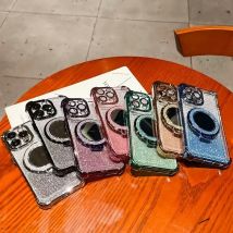 Custodia per telefono con anello a specchio glitter antiurto per Realme Note 50 9 13 14 Pro Plus 14X 12 5G 5i 9i 11 4G C55 C53 C51 C35 C2 C3 Cover