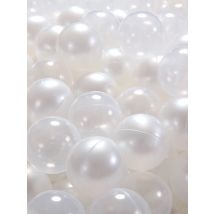 Thicken Crush Proof 5.5cm 100pcs Plastic Ball Pit Balls Multicolor Pearl white and Transparent for Kids Play with Bag