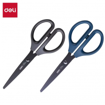 DELI Forbici Ultra Affilate 170mm Forbici Antiaderenti con Lama Nera Cucito Tessuto Carta Mestiere Ufficio Casa e Sartoria Forniture