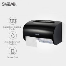 SVAVO Toilettenpapierhalter aus Kunststoff, Aufbewahrungsregal für Küche, Handtuch, Platzierung von Flaschen, Badezimmer, Wandrolle aus Papier, Telefonaufbewahrung