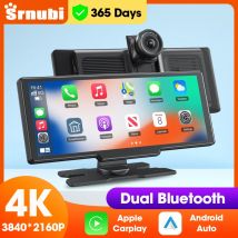 10.26 "Camera da cruscotto 4K DVR Specchio per auto Lettore video Wireless Carplay Android Auto Monitor per auto Multimedia GPS Telecamera retrovisore Cruscotto