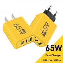 Ładowarka USB GaN 65W Typ C PD 3 Porty Szybkie Ładowanie Adapter do Telefonu Komórkowego Quick Charge 3.0 Do iPhone 16 15 Xiaomi 15 Samsung Huawei