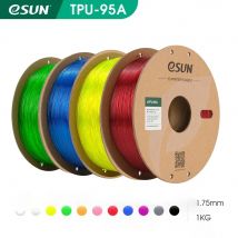 ESUN-filamento Flexible de TPU 95A para impresora 3D, Material de impresión, carrete de 1KG, 1,75 libras, 2,2mm 3D Printer Filament