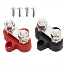 M6 M8 48V Anschlussblock Busbar 5/16 Zoll Klemmenblock Isoliert Dual Hochleistungs-Stromverteiler Plus-/Minus-Pol RV