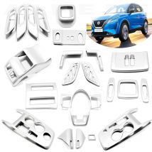 Matte Chrome Interior Center Console Dashboard Air Vent Abdeckung Zierleiste für Nissan Qashqai J12 2022-2024 Auto Zubehör