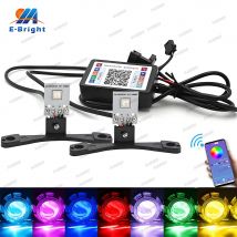 1Set Car Devil Eye Demon Evil Eyes RGB DRL Daytime Running Light 12V for 2.5in 2.8in BI Xenon Projector Lens Headlight Fog Light