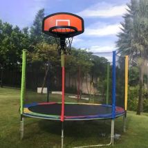 Trampolin Basketball korb Outdoor Sport Trampolin Aufsatz Basketball Back board für Spiel spielen gebogene Stange Dunking Indoor