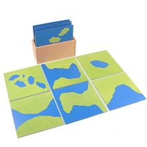 10 pz materiali di geografia Montessori legno sabbia mappa del mondo Puzzle cultura risorse per l'apprendimento per bambini attrezzature educative insegnare